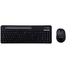 Kit Teclado E Mouse Sem Fio 2.4ghz Usb Preto Com Apoio Para Smartphone Tc280