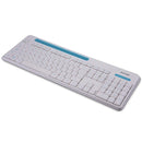 Kit Teclado E Mouse Sem Fio 2.4ghz Multimidia Usb Branco Com Apoio Para Sm Tc281