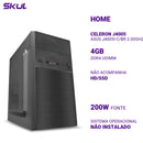 Computador Home H100 Celeron J4005 Asus J4005i-c/br 2.00ghz Mem 4gb Ddr4 Sem Hd/ssd Fonte 200w
