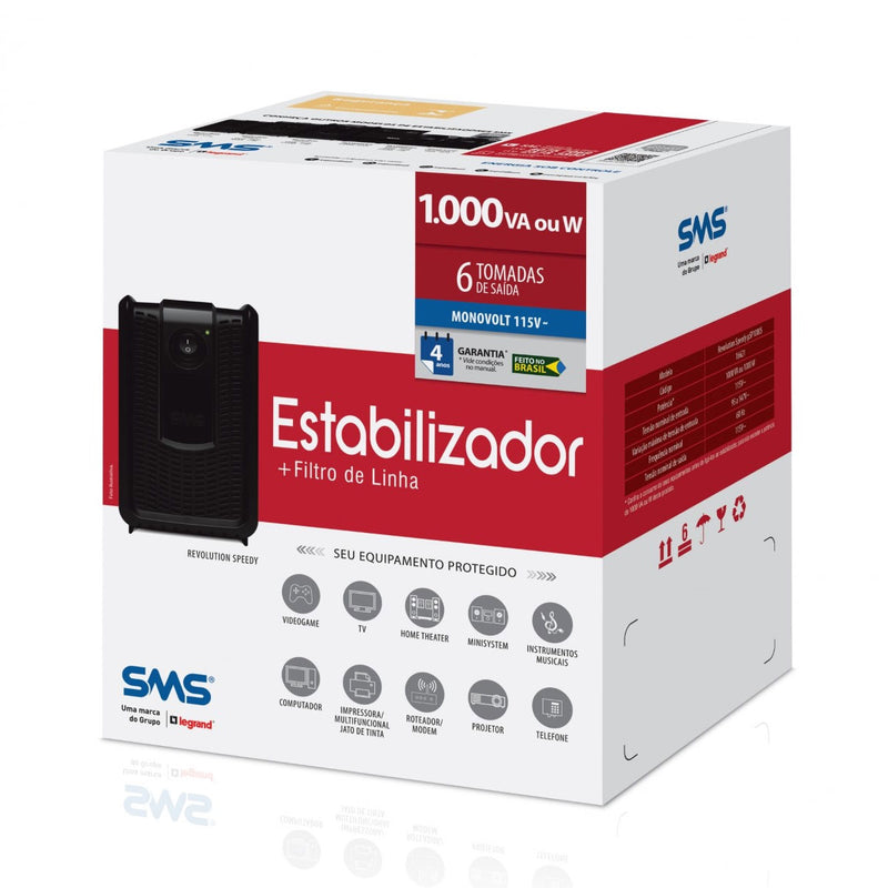 Estabilizador Revolution Speedy 1000va Monovolt 115/115v - 16621