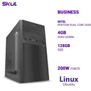 Computador Business B200 Pentium Dual Core G6405 Mem 4gb Ddr4 Ssd 128gb Fonte 200w Linux