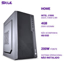 Computador Home H100 Intel J1800 Asus J1800i-c/br Mem 4gb Ddr3 Sem Hd/ssd 1x Serial Fonte 200w