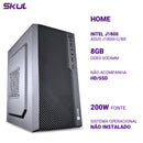 Computador Home H100 Intel J1800 Asus J1800i-c/br Mem 8gb Ddr3 Sem Hd/ssd 1x Serial Fonte 200w