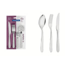 Faqueiro Para Churrasco Havai Em Aco Inox 24 Pecas Acabamento Em Brilho