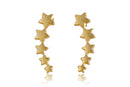 Brinco Ear Cuff  Dourado De Estrelas Folheado