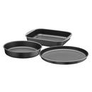 Jogo De Assadeiras Em Aluminio Com Revestimento Antiaderente Starflon Max Grafite 3 Pecas