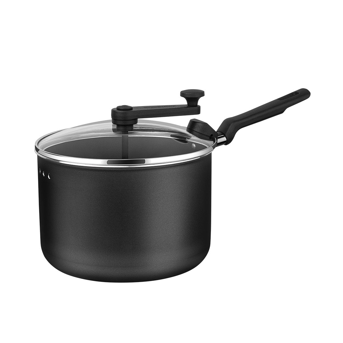 Pipoqueira Loreto Em Aluminio Com Revestimento Interno Antiaderente Starflon Max 20cm 3,5l Grafite