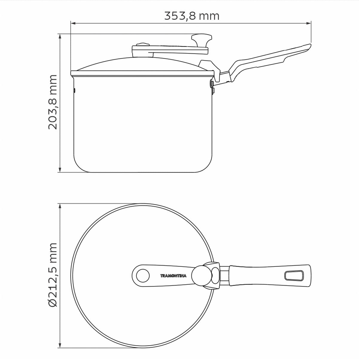 Pipoqueira Loreto Em Aluminio Com Revestimento Interno Antiaderente Starflon Max 20cm 3,5l Grafite