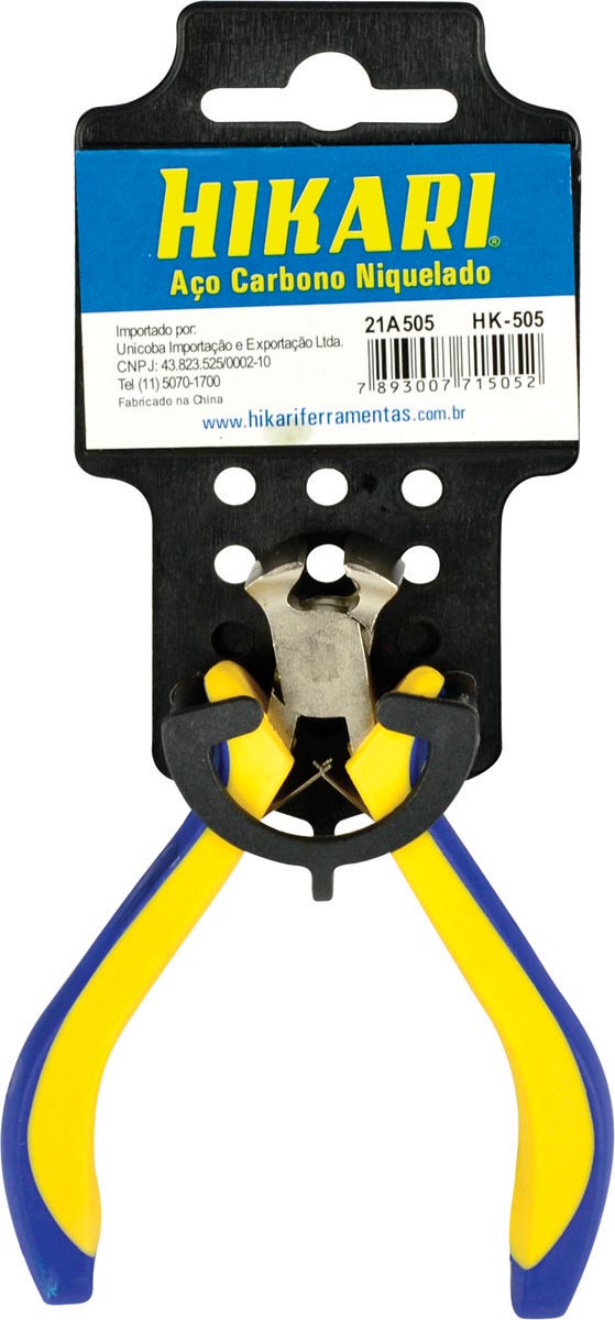 ALICATE DE CORTE FRONTAL 110MM 4,5" HK-505 CABO EMBORRACHADO