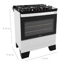 Fogao 5b Mueller Piacere Vetro Mesa Vidro - 60.1230.038