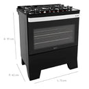 Fogao 5b Mueller Piacere Vetro Mesa Vidro - 60.1230.007