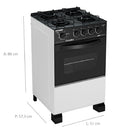 Fogao 4b Esmaltec Caribe Glass Mesa Vidro - 0104002329