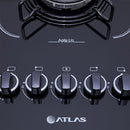 Fogao 5b Atlas Agile Up Glass Cooktop Mesa Vidro Tripla Chama - 300001010