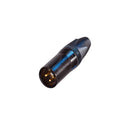 Conector Xlr Cabo Macho 3 Polos Preto Contato Gold Nc3mxx-b Neutrik