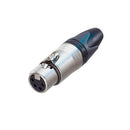 Conector Xlr Cabo Femea 4 Polos Nickel Nc4fxx Neutrik