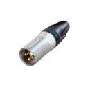 Conector Xlr Cabo Macho 3 Polos Nickel Blindagem Rf Nc3mxx-emc Neutrik