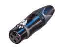Conector Xlr Cabo Femea 3 Polos Preto Contato Silver Nc3fxx-bag Neutrik