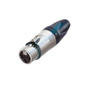 Conector Xlr Cabo Femea 3 Polos Nickel Blindagem Rf Nc3fxx-emc Neutrik
