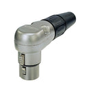 Conector Xlr Cabo Femea 3 Polos Nickel Angulado Rc3fr Rean