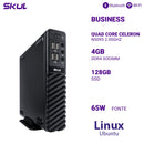 Mini Computador Business B100 Quad Core Celeron  N5095 2.00ghz Mem 4gb Ddr4 Ssd 128gb Wi-fi + Bt Fonte 65w Externa Linux
