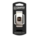 Damper Em Couro Legitimo E Tag Em Metal Prata Metalico Dmmd01