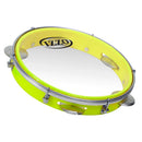 Pandeiro 10 Pol Abs Amarelo Neon C/pele Transparente Izzo