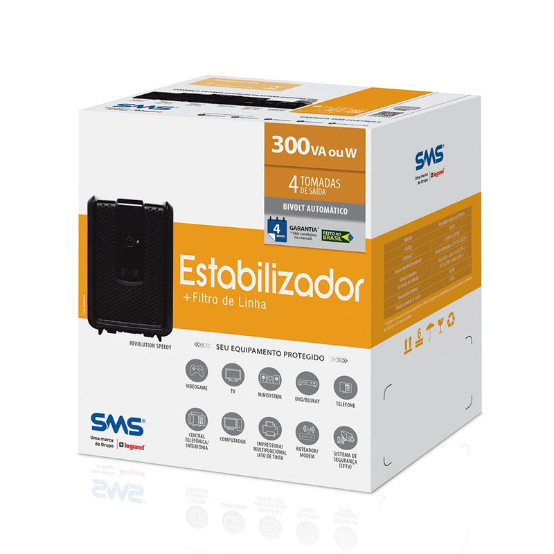 Estabilizador SMS Revol. Speed 300va BI115- 15970