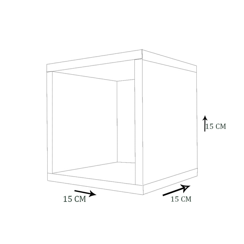 Nicho Decorativo 15x15x15 Cm Natural Em Mdf