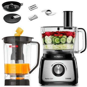 Multiprocessador Mondial Com Liquidificador 1000w  - 3094-02
