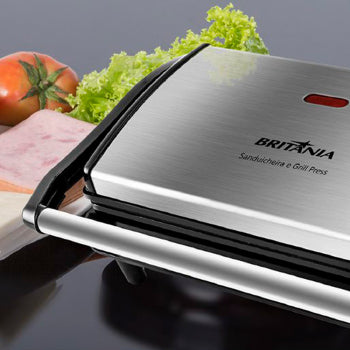 Grill Sanduicheira Press Inox Britania - 66702176