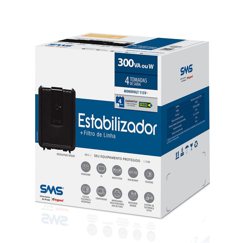 Estabilizador SMS Revol. Speedy 300va MONO 16520