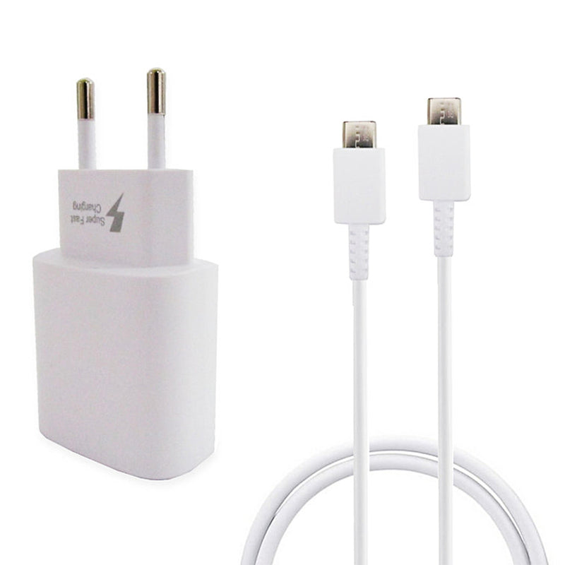 Carregador De Celular Samsung/xiaomi/motorola/realme Carga Rapida 25w Cabo Usb-c X Usb-c 1m Branco - Sa45381kit