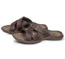 Chinelo Masculino De Couro Café 5000