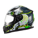 Capacete Texx Hawk - Scream Verde E Azul 56