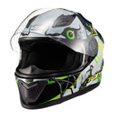 Capacete Texx Hawk - Scream Verde E Azul 56