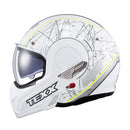 Capacete Texx Stratos 180 Scratched Branco E Verde 56