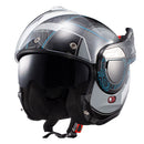Capacete Texx Stratos 180 Topographic Preto E Azul 56