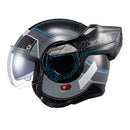 Capacete Texx Stratos 180 Topographic Preto E Azul 58
