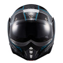 Capacete Texx Stratos 180 Topographic Preto E Azul 60
