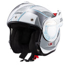 Capacete Texx Stratos 180 Topographic Branco E Azul 58