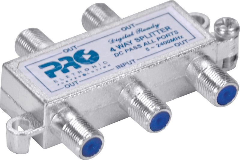 DIVISOR SATÉLITE 1 ENTRADA E 4 SAÍDAS - 5~2400 MHZ (VHF / UHV/SATÉLITE) COM PASSAGEM DC PQDV-2024B