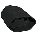PLUGUE FEMEA 2 PINOS + TERRA 10A 250V PRETO - PC / 10