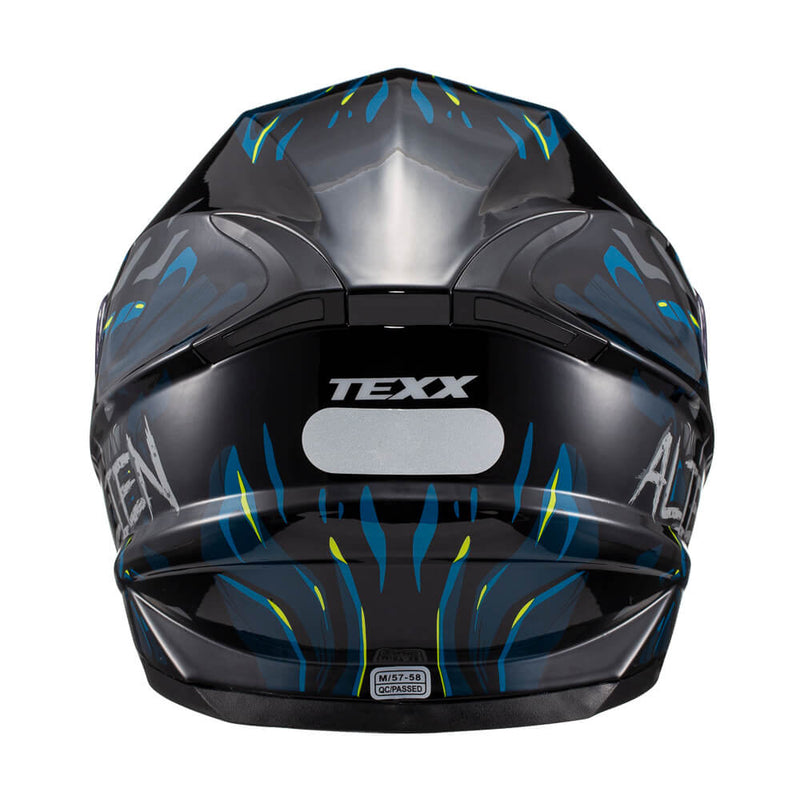 Capacete Texx Hawk - Alien Azul Preto 56