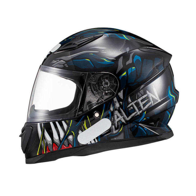 Capacete Texx Hawk - Alien Azul Preto 56