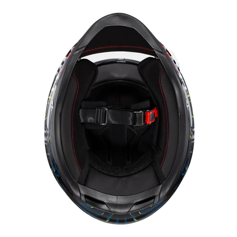 Capacete Texx Hawk - Alien Azul Preto 56