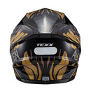 Capacete Texx Hawk - Alien Dourado Preto 62