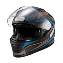 Capacete Texx Wing - Broker Azul E Laranja 58