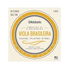 Encordoamento De Aço Para Viola Brasileira Ej82c - Cebolão Mi / Boiadeira