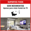 Suporte Fixo Universal Para Tv De Led, Lcd, Plasma, 3d E Smart Tv De 10" A 100" Em Aço Carbono Sbru750