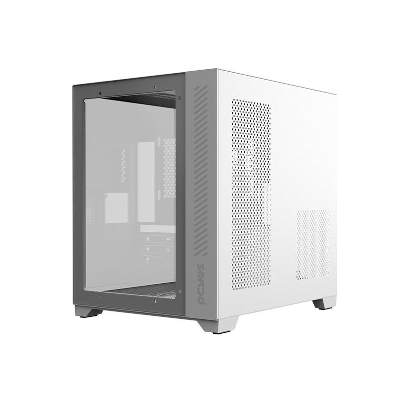 Gabinete Gamer Forcefield White Ghost - Frontal E Lateral Em Vidro - Pcyes - Gffwgp